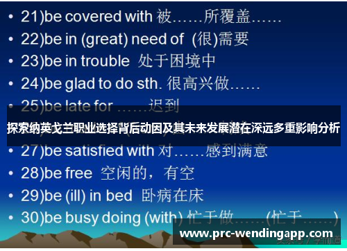 探索纳英戈兰职业选择背后动因及其未来发展潜在深远多重影响分析